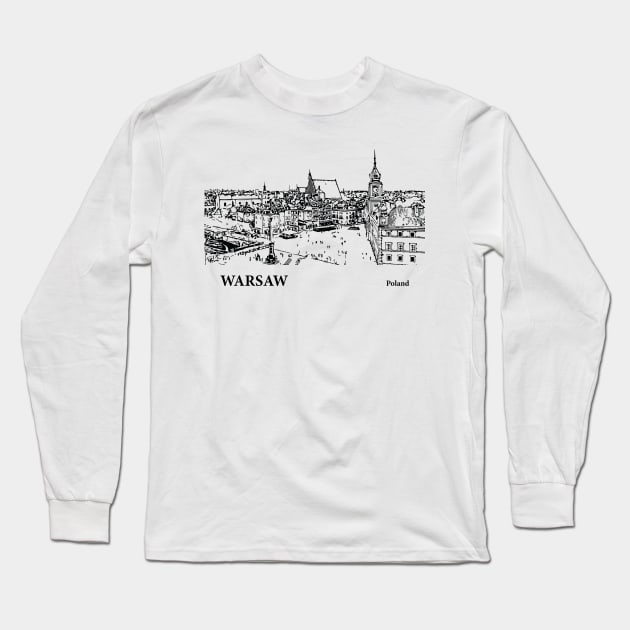 Warsaw - Poland Long Sleeve T-Shirt by Lakeric